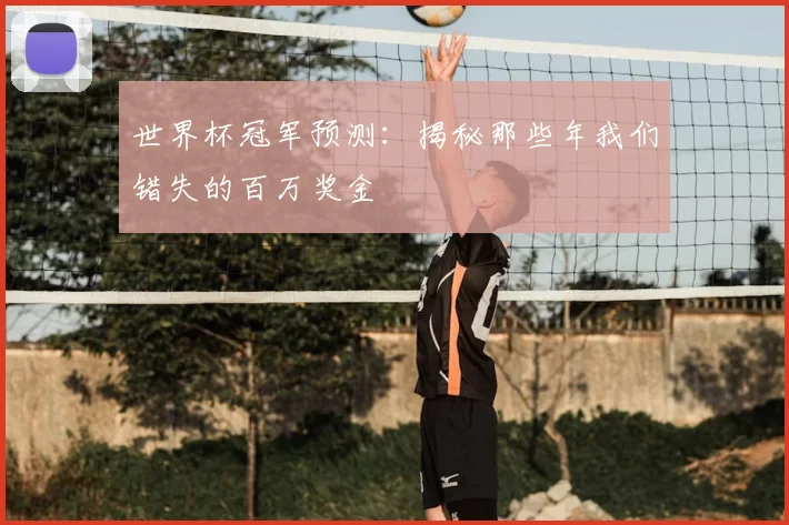 世界杯冠军预测：揭秘那些年我们错失的百万奖金